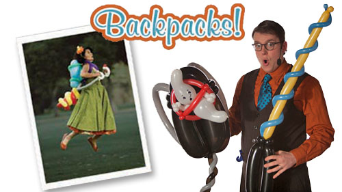 Backpacks Balloons by Dave Brenn