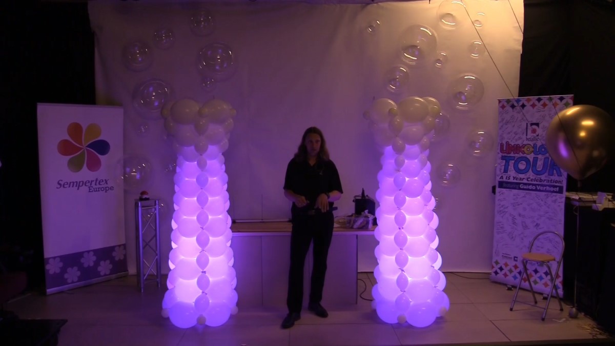 Balloon column with lights tutorial