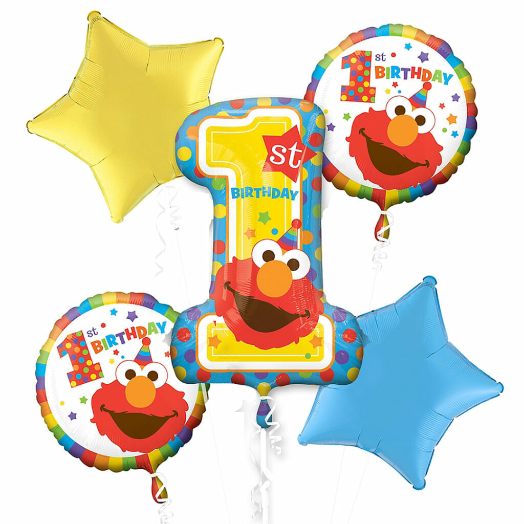 Elmo 1st Birthday Balloon Bouquet