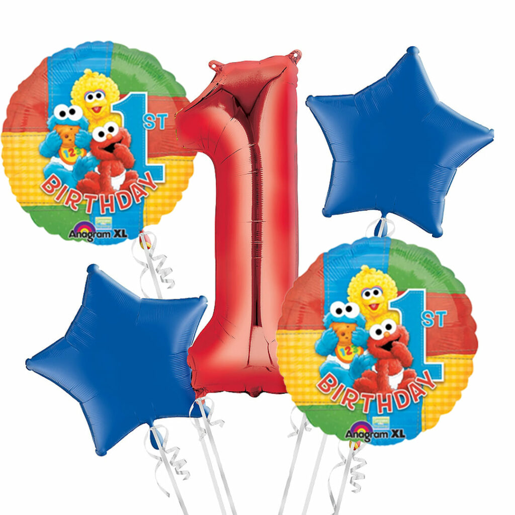 Baby Elmo 1st Birthday Balloons