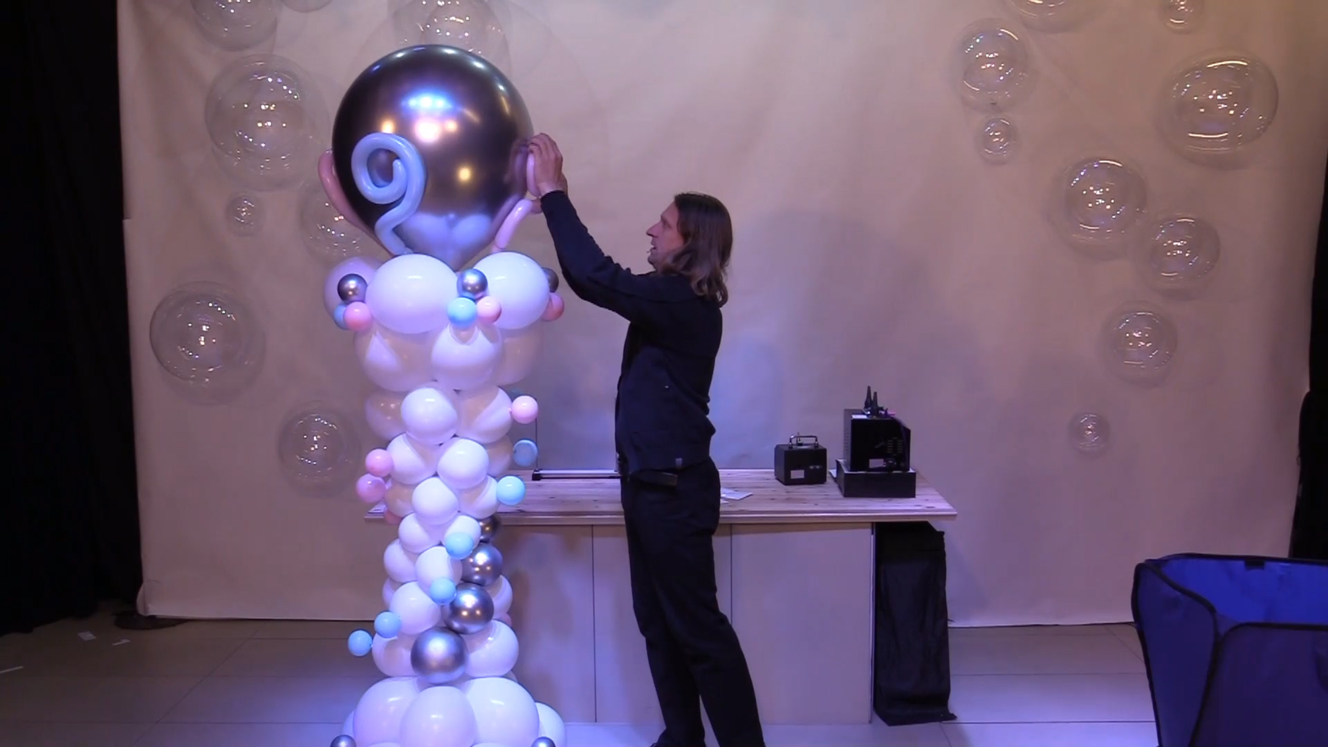 Gender Reveal Balloon Column