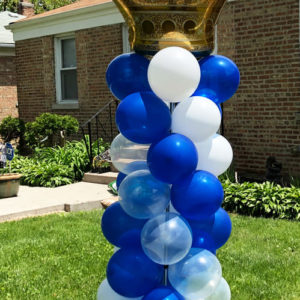 Big Column with Foil Balloon