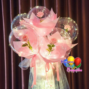 LED Luminous Roses Balloons Bouquet