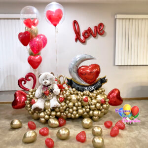 Heart-shaped balloons