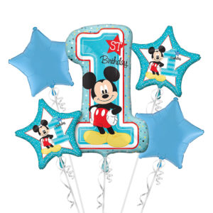 Mickey 1st Birthday Balloon Bouquets