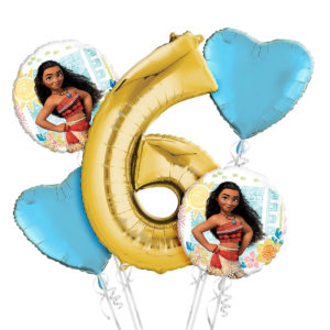 Moana 6th Birthday Balloons