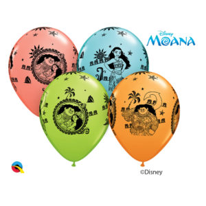 4 – 11in Moana Globos Latex 