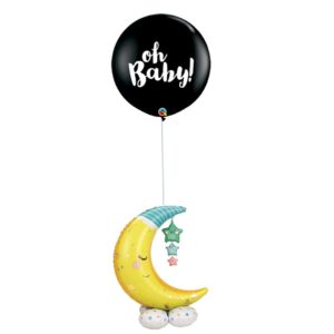 Moon & Stars Gender Reveal Giant Balloons