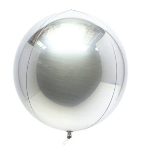 16in Silver Orbz Balloon