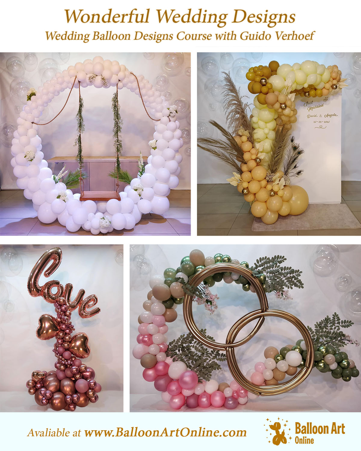 Wonderful Wedding Balloon Designs Collage